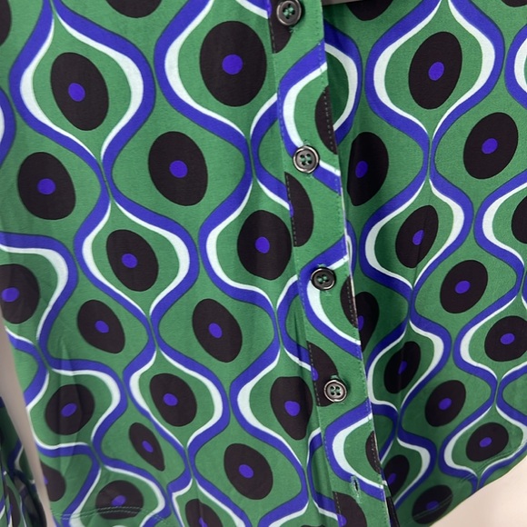 Truth by Republic retro print button front shirt M - Picture 3 of 9